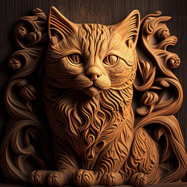 3D model Matroska cat famous animal (STL)